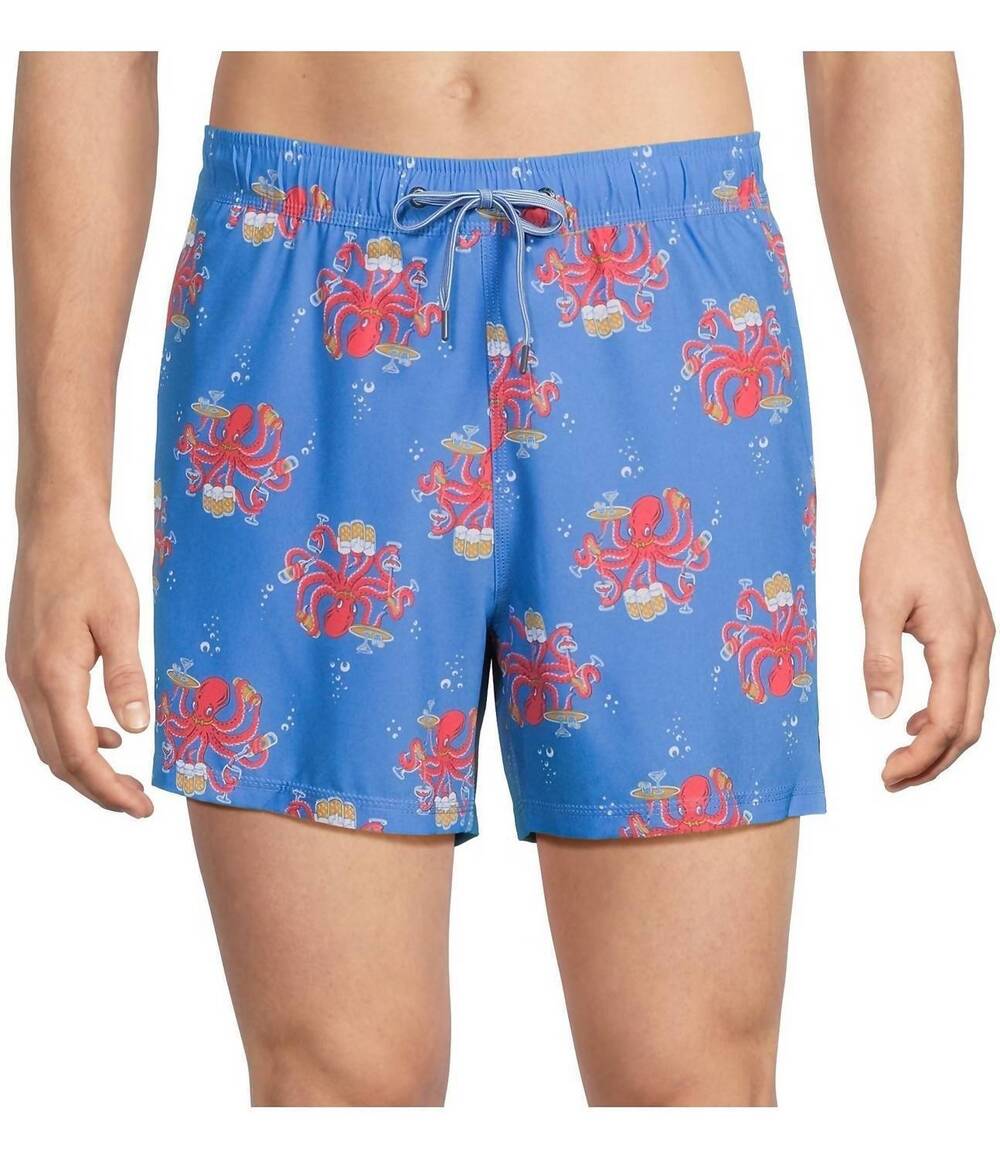 NEW SAXX men's oh buoy octopus bartender swim shorts in blue